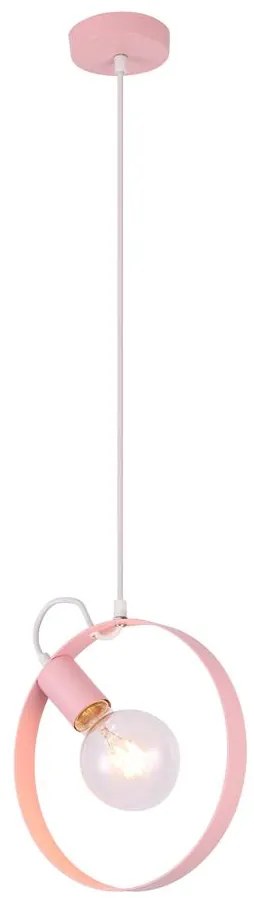 Candellux Ružový závesný luster Nexo Ledea pre žiarovku E27 50101197