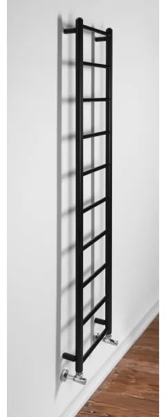 Sapho - Kúpeľňový radiátor DINA 334 W 35x168 cm matná čierna