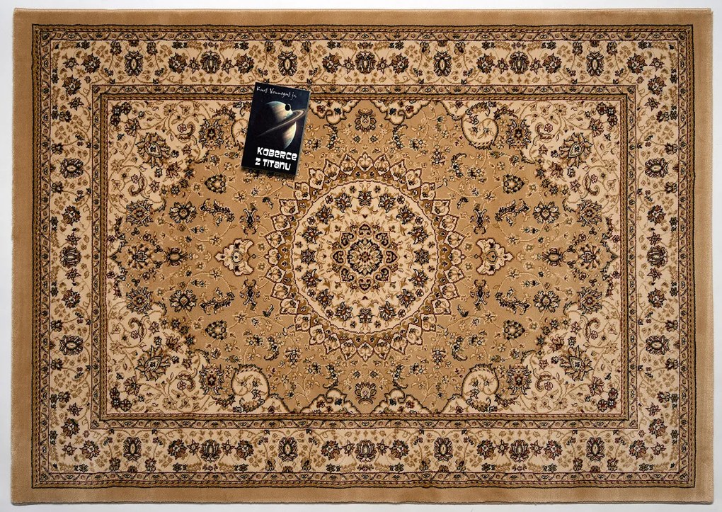 Spoltex, Kusový koberec Salyut beige 1566 A, 120x170, béžová, kancelária