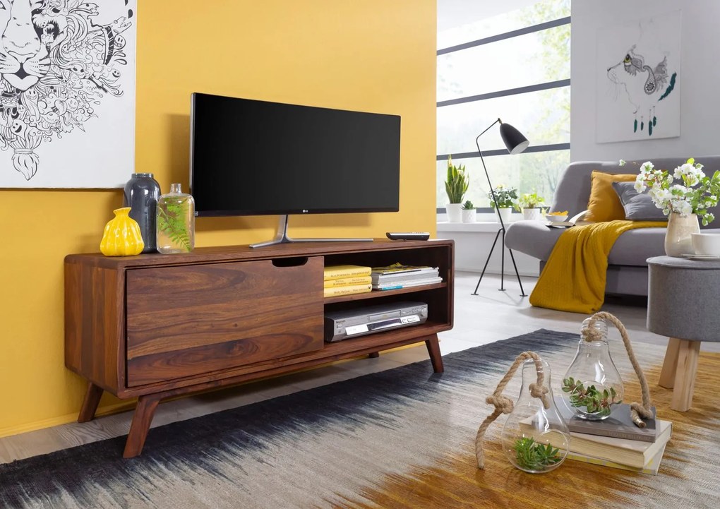 Bighome - SKANE TV stolík I. 120x48 cm, palisander, hnedá