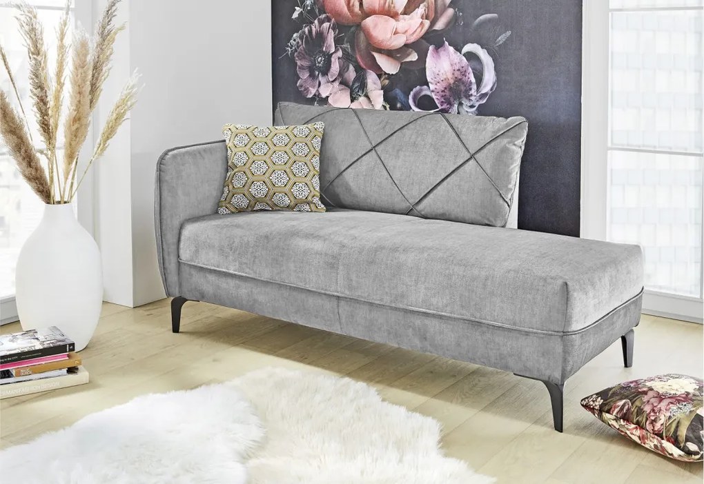 Lenoška-pohovka Novara, šedá látka