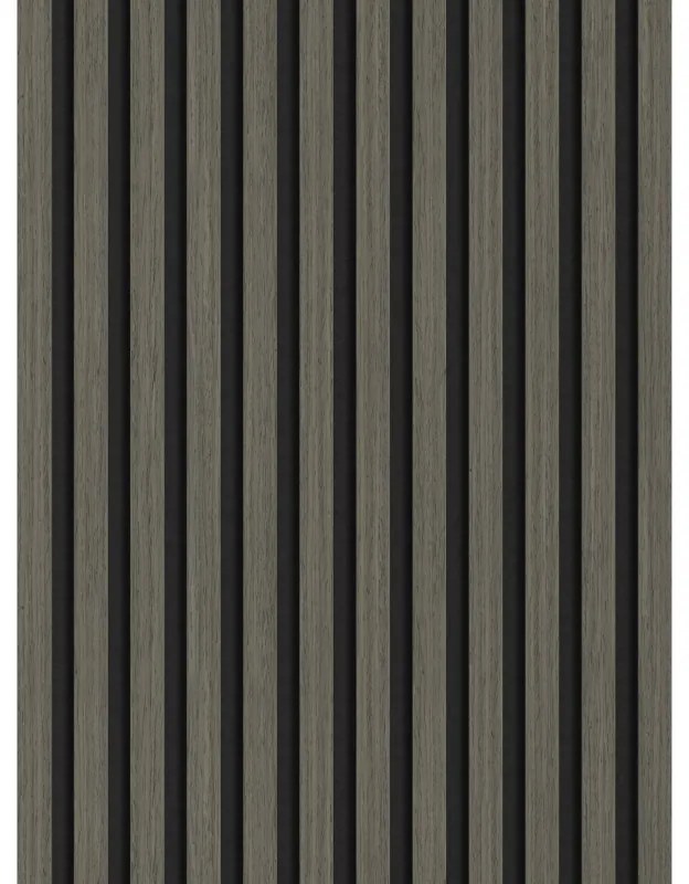Mexen Lam-F, akustické stenové lamely 275 × 30 cm, plstený podklad 8 mm, technická dyha, dub ónyxový, S105-275307-3015-010