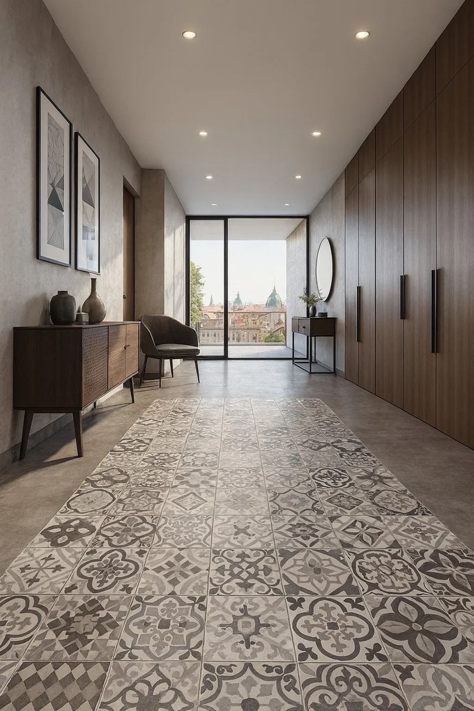 Beaulieu International Group, PVC podlaha - lino Livitex Retro 2794, na mieru, šíře 3m,4m, šedá, filc, chodba / predsieň