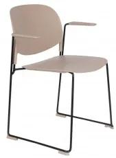 Jídelní židle s područkama STACKS ZUIVER,plast béžový White Label Living 1200229