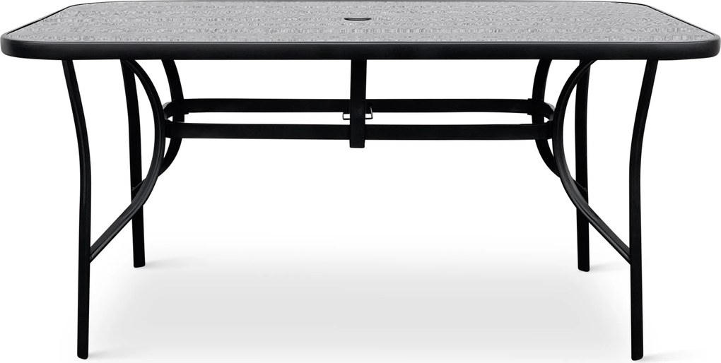 Noela Záhradný kovový stôl Klaudia - čierna doska