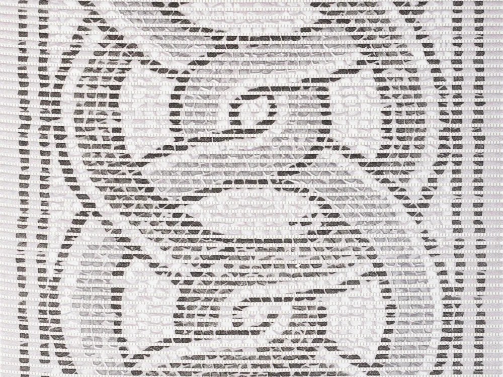 Kúpeľňová penová rohož / predložka PRO-029 Čierno-sivá prepletaná mozaika - metráž šírka 65 cm
