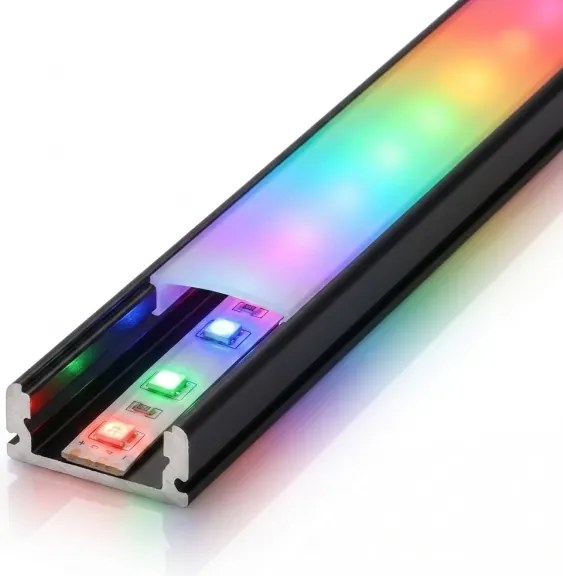 SADA 1x LED RGBW pásik DIGITAL LED/9,6W/230V 3 m + 3x zapustený profil 1 m + diaľkové ovládanie