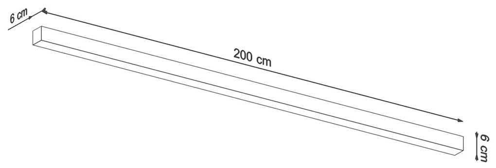 Thoro Lighting Stropné svietidlo PINNE 200 čierne