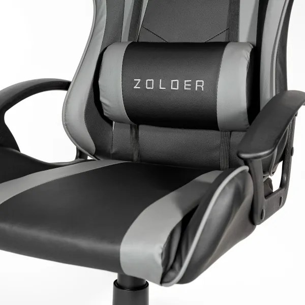 Herná stolička VARR Zolder čierna/šedá