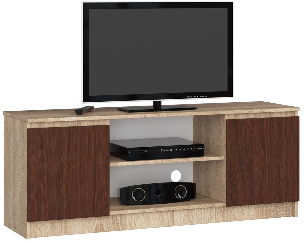 TV stolík Dariel  (dub sonoma + wenge). Akcia -17%. Vlastná spoľahlivá doprava až k Vám domov. 1069395