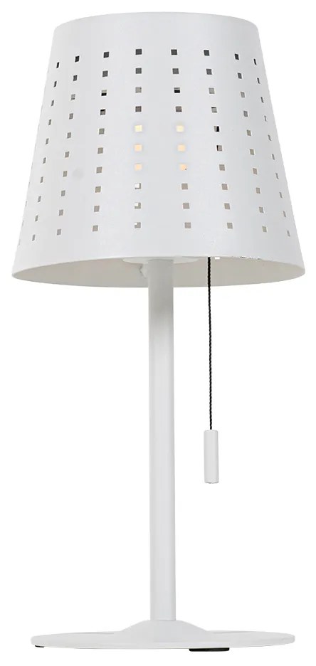 Sada 2 stolových lamp bielych vrátane LED 3-stupňového stmievača nabíjateľných a slnečných - Ferre