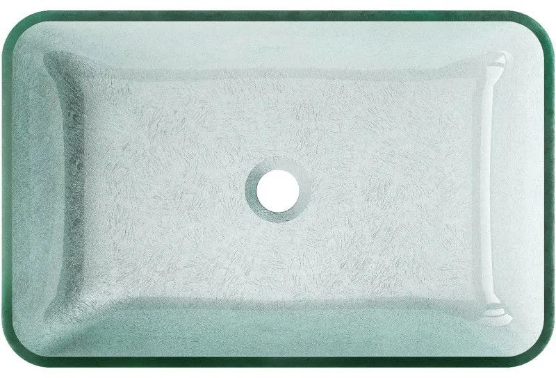 Mexen Megan, sklenené umývadlo na dosku 56 x 36 x 11 cm, strieborná, 24135611