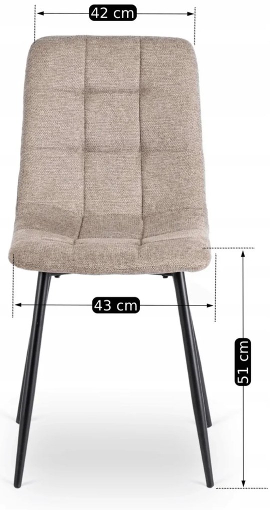 PROXIMA.store - Čalúnená jedálenska stolička PERU FARBA: horčicová, FARBA NÔH: čierna