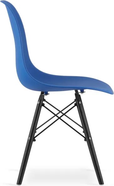 Set troch jedálenských stoličiek OSAKA modré (čierne nohy) (3ks)