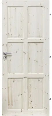 Interiérové dvere masívne 6K plné 80 Ľ borovica