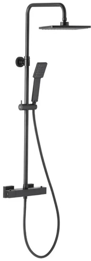 Logon Black Sprchový systém s funkciou dažďovej sprchy s termostatickým miešačom