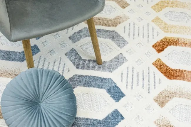 Koberec BROADWAY C0779 biely / sivý / krémový