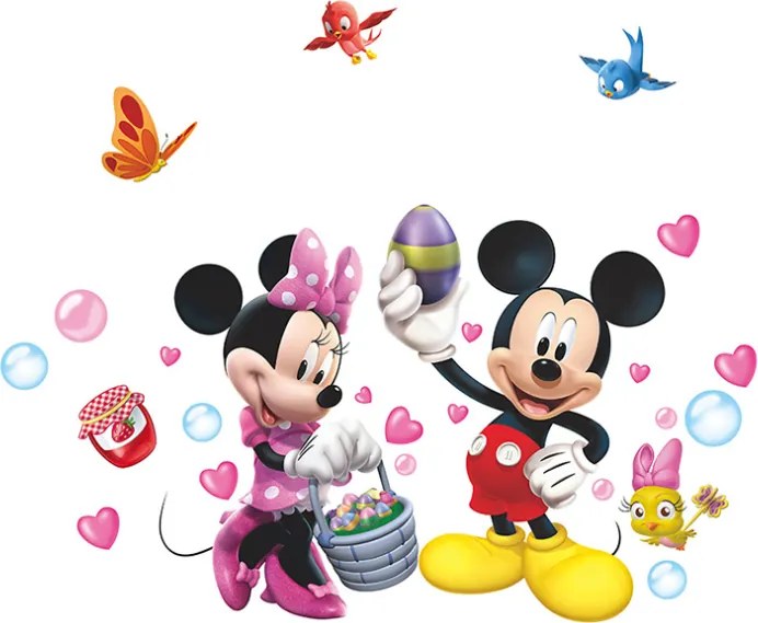 Veselá Stena Samolepka Minnie a Mickey Mouse