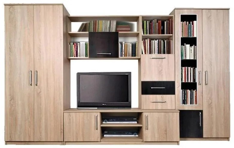 Obývacia stena Delhi, dub sonoma/wenge