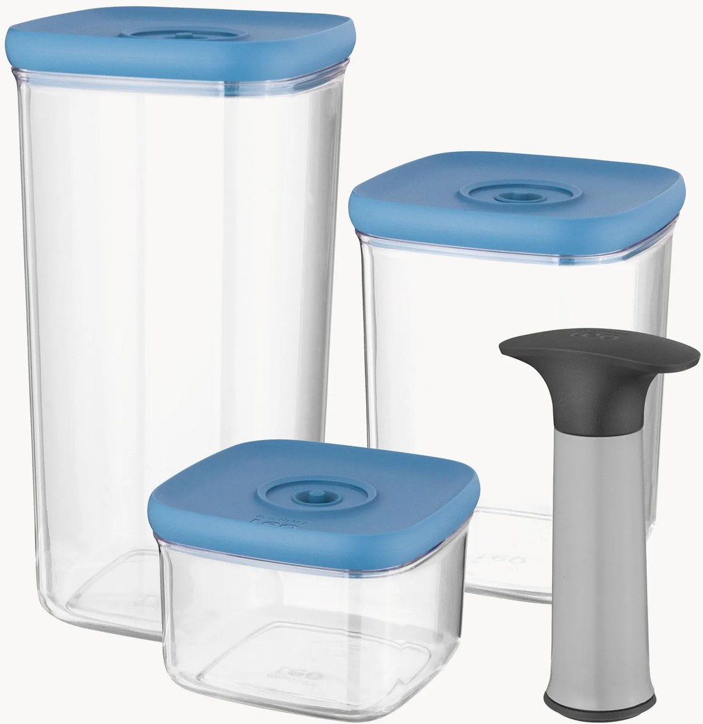 Vákuové dózy na potraviny Leo, 4 ks
