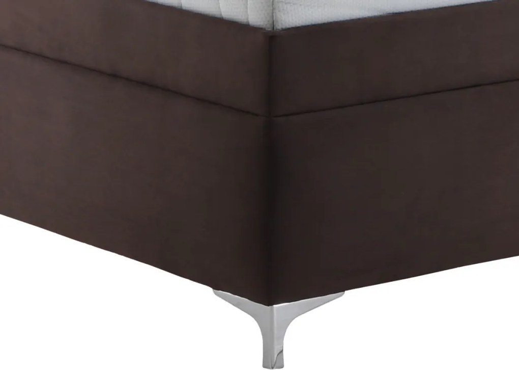 Posteľ Izolda 180x200 cm, hnedá látka