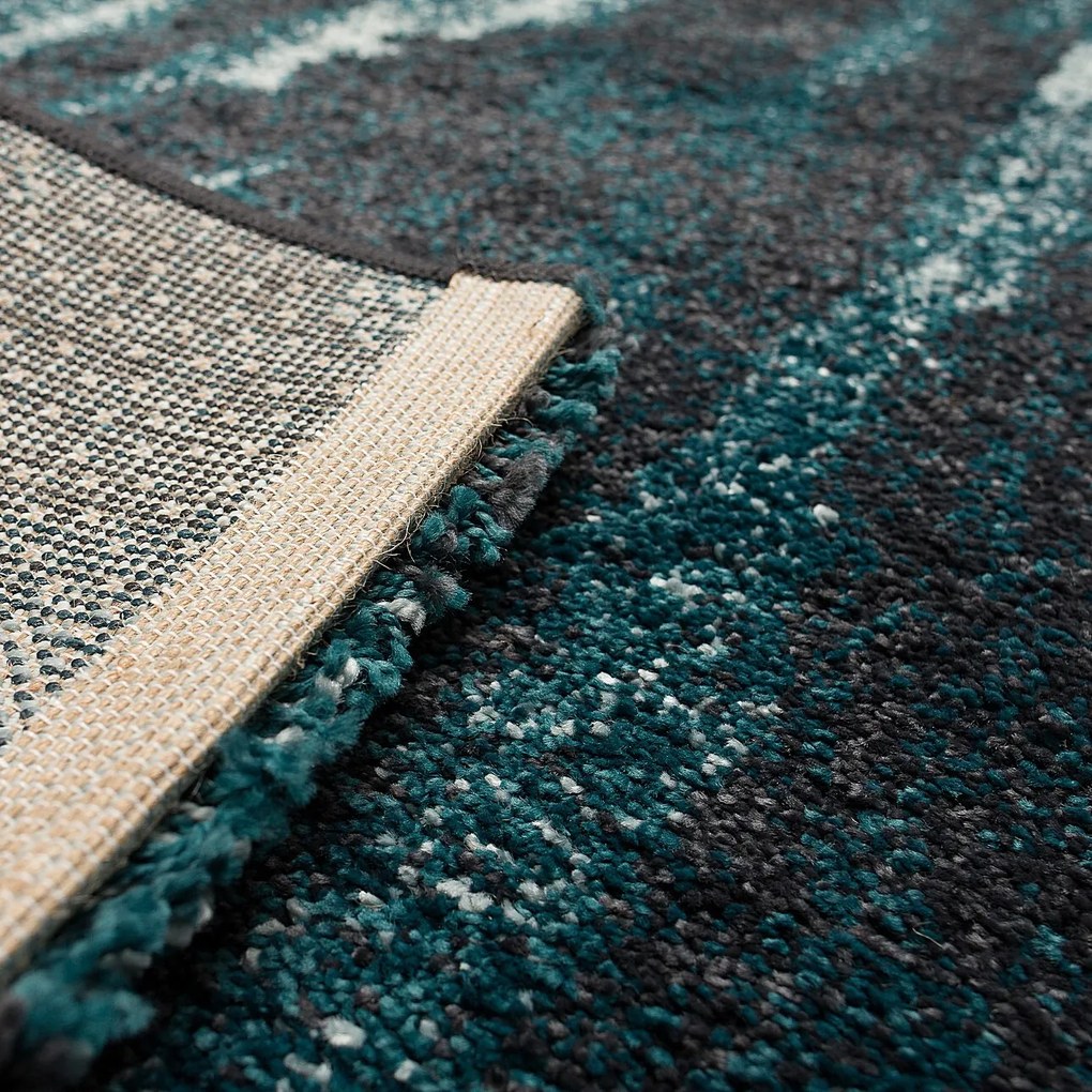 Koberec Softness near black/peacock blue 120x170cm