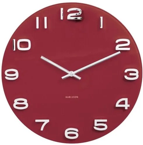 Karlsson 5640RD Designové nástenné hodiny, 35 cm