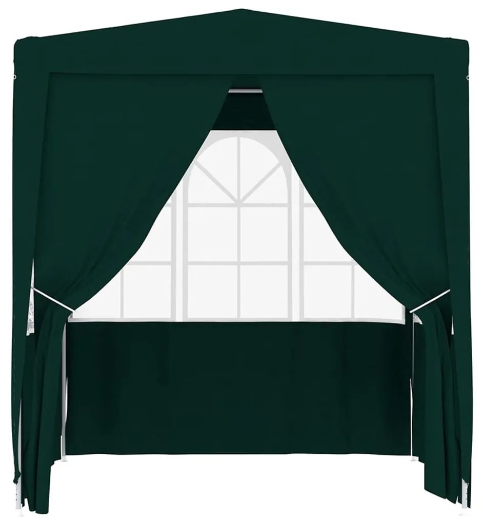 vidaXL Profesionálny párty stan+bočné steny 2,5x2,5 m, zelený 90 g/m²