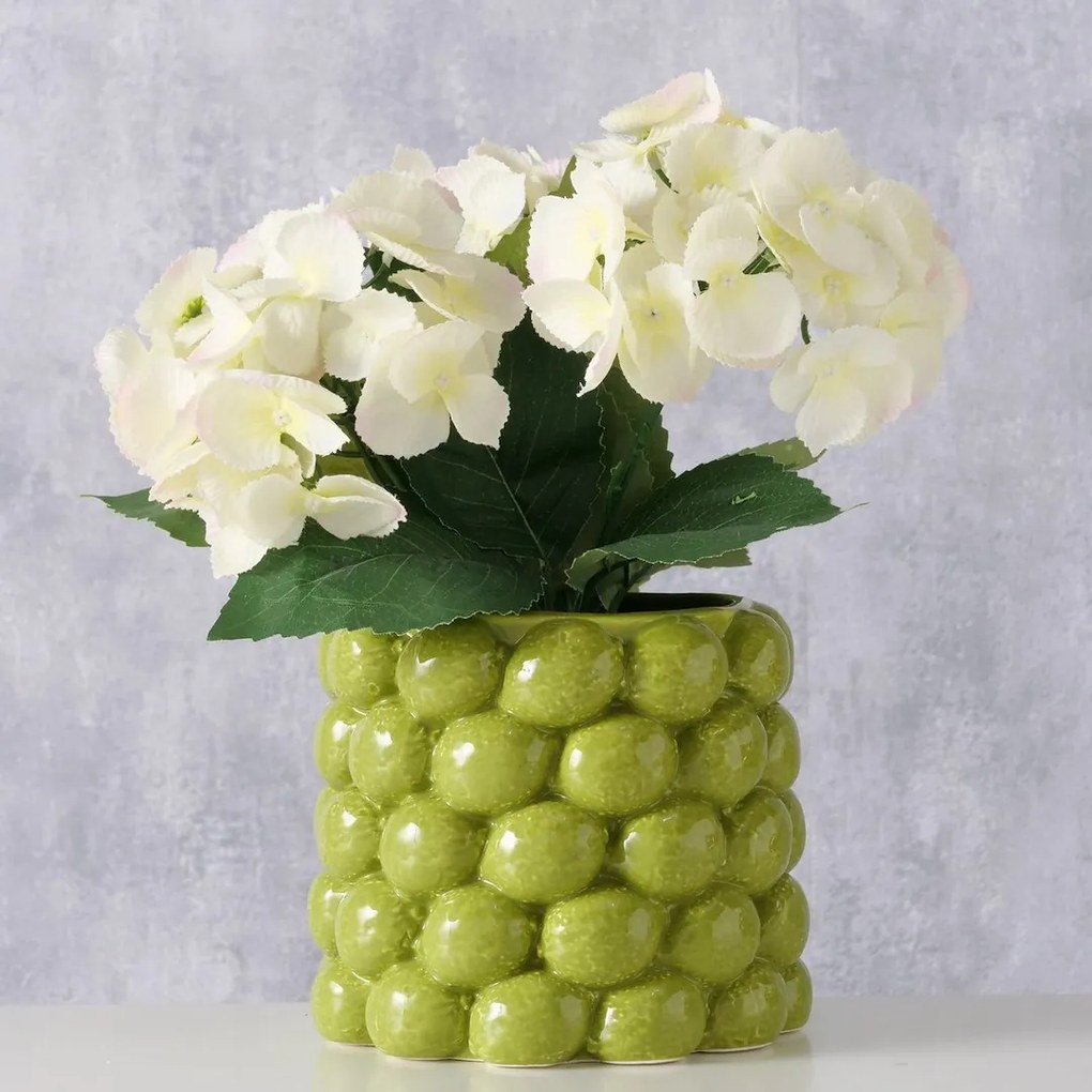 BOLTZE KERAMICKÝ KVETINÁČ LIME 14X16 CM ZELENÁ