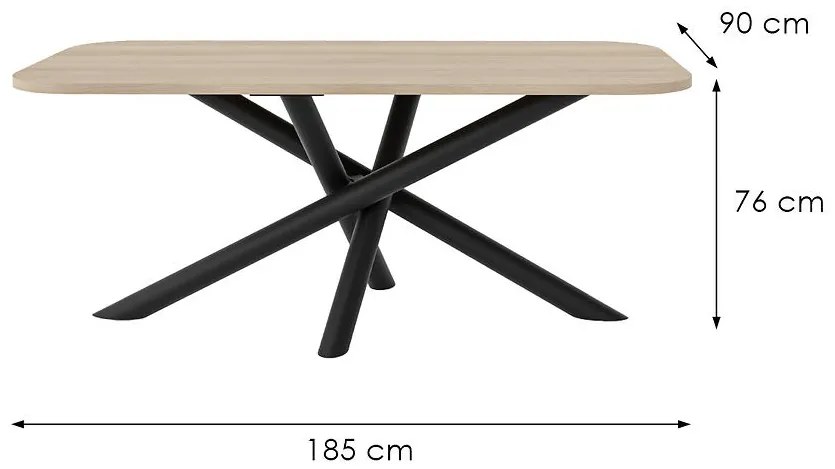 Stôl Oslo 185x90cm Dub Artisan