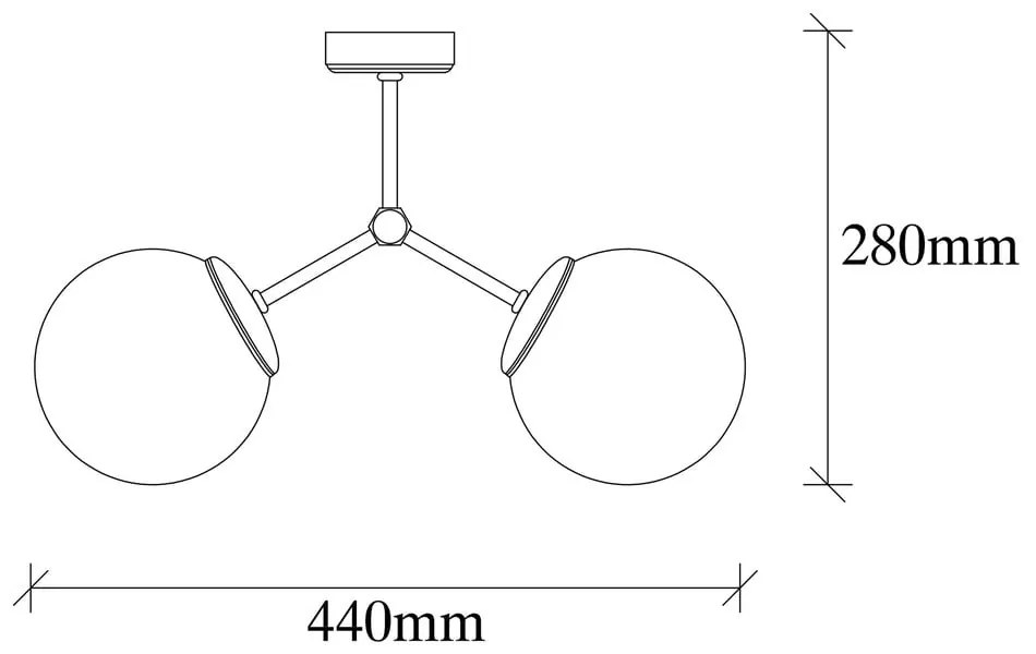 Čierno-biele stropné svietidlo Opviq lights Damar