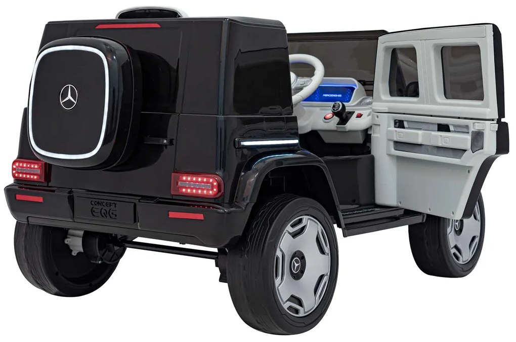 Detské autíčko s elektrickým pohonom 4x4 Mercedes Benz EQG - čierne