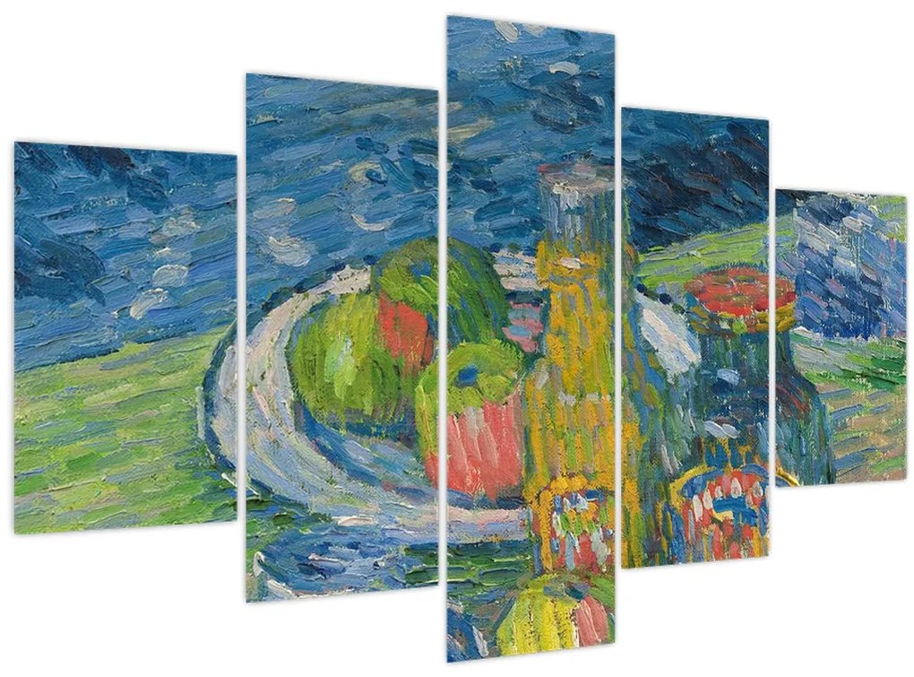 Obraz - Alexej von Jawlensky, Still Life with Bottles and Fruit, reprodukcia (150x105 cm)