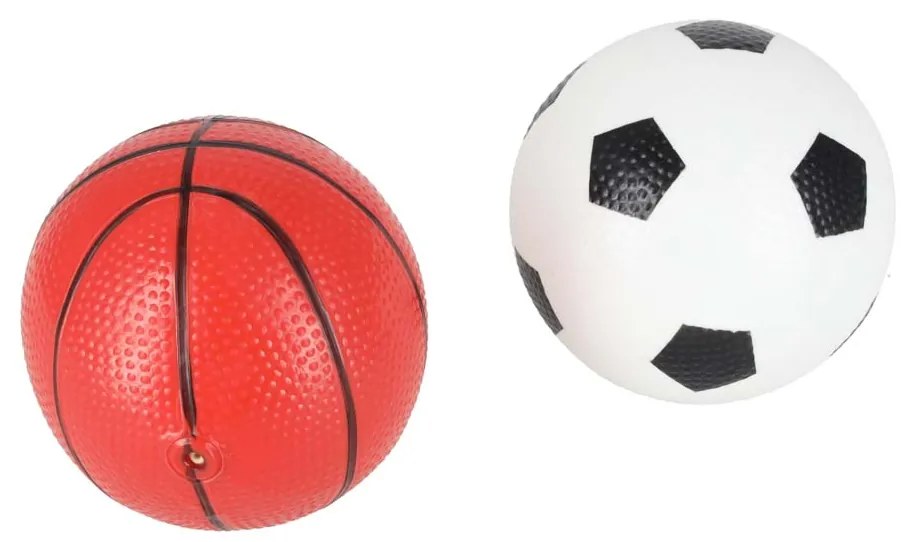 KIK Športová sada 2v1: futbalová bránka a basketbalový kôš s 2 loptami a pumpou