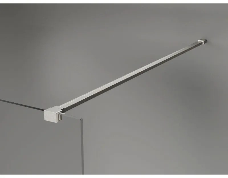 Mexen Lunar, sprchová stena pravá 160 x 200 cm, priehľadná 8 mm, brúsený nikel, 830-160-000-97-00-P