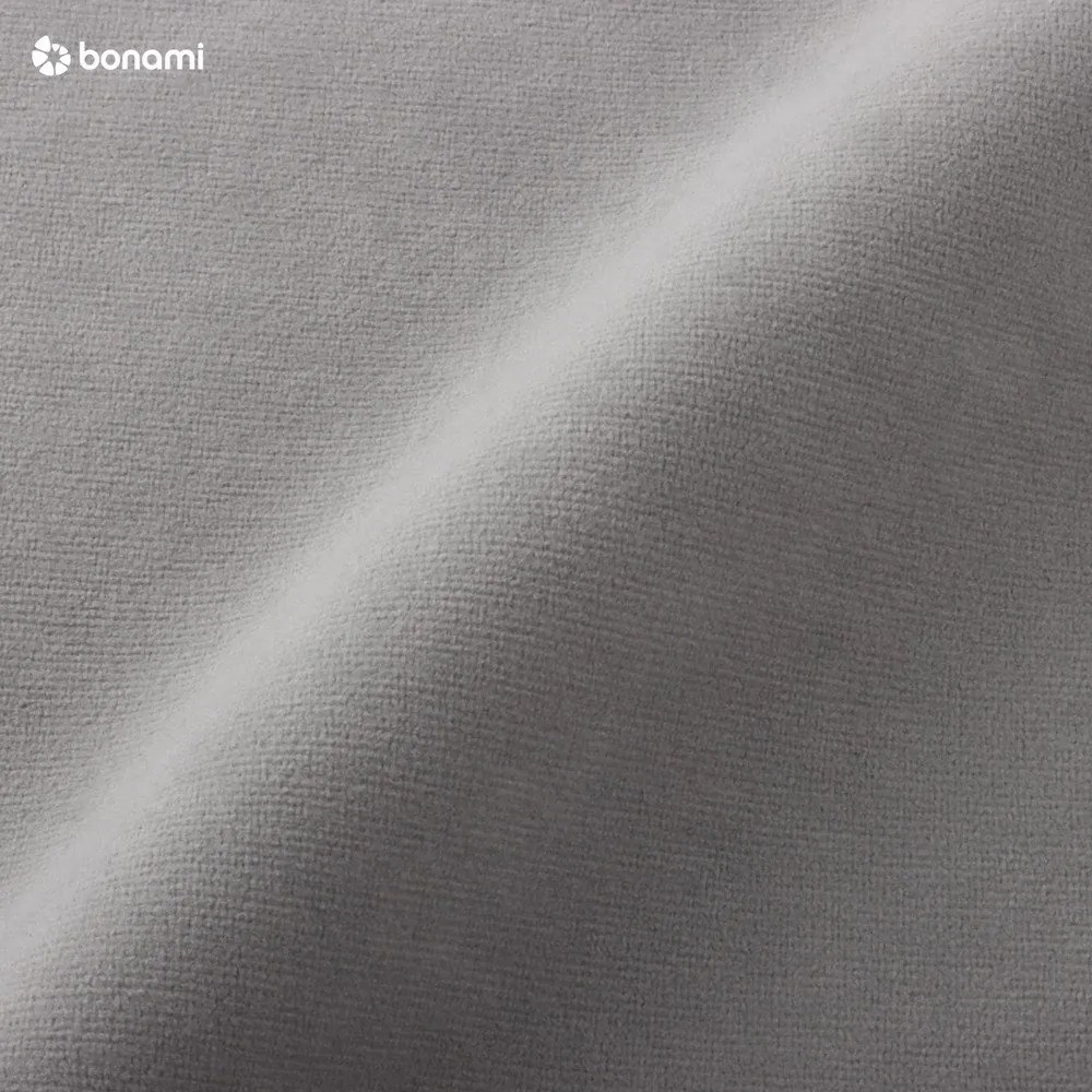 Svetlosivá zamatová rozkladacia rohová pohovka (pravý roh) Sweet Harmony – Miuform