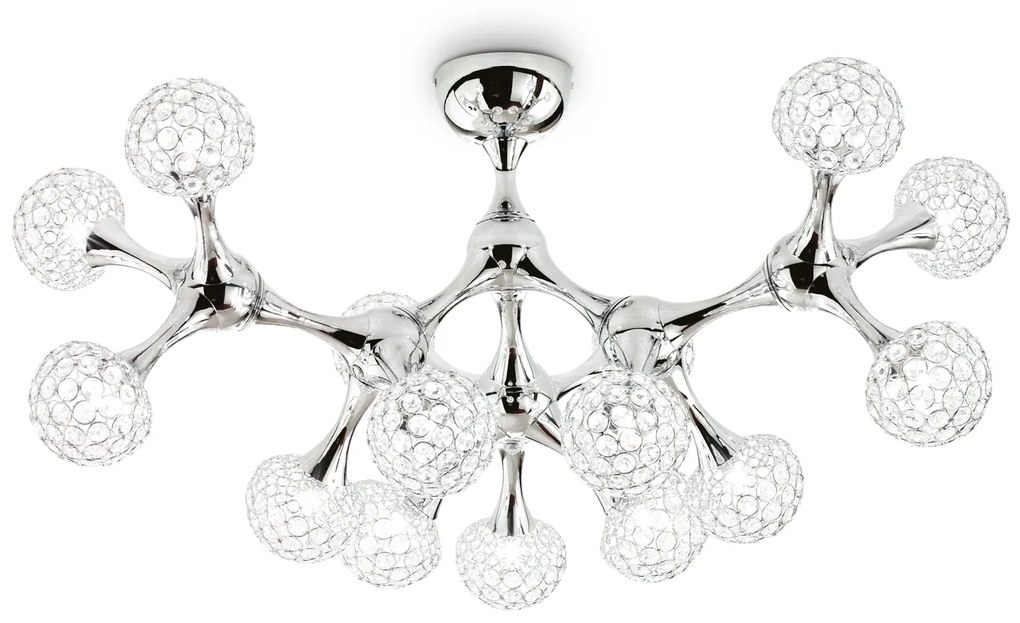 IDEAL LUX 093512 NODI CRYSTAL PL15 stropné svietidlo chróm