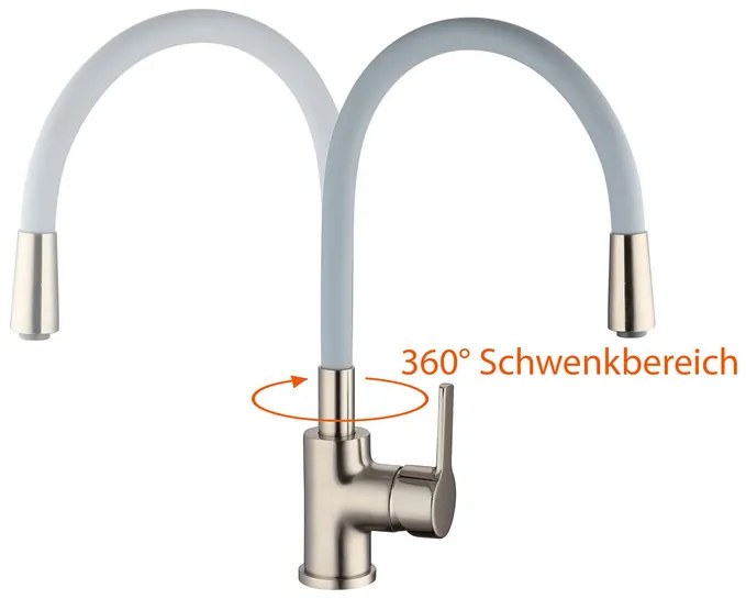 Eisl Kuchynská batéria Flexo (ušľachtilá oceľ/sivá) (100335792)