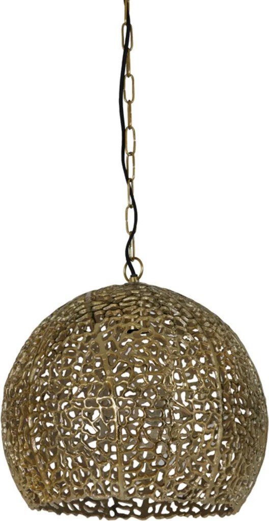Zlaté dierované kovové stropné svetlo Sinula - Ø 39*38 cm / E27