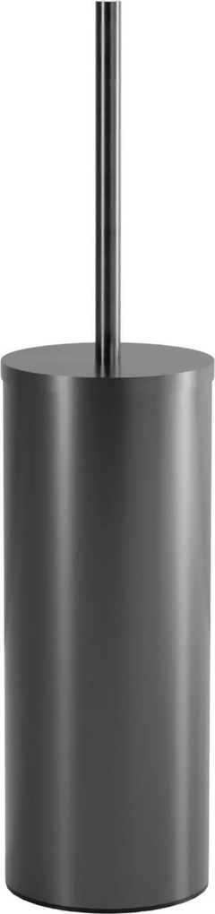 Rea B106, voľne stojaca WC kefa s kovovou nádobkou, 25,5 cm, titánová, REA-08870