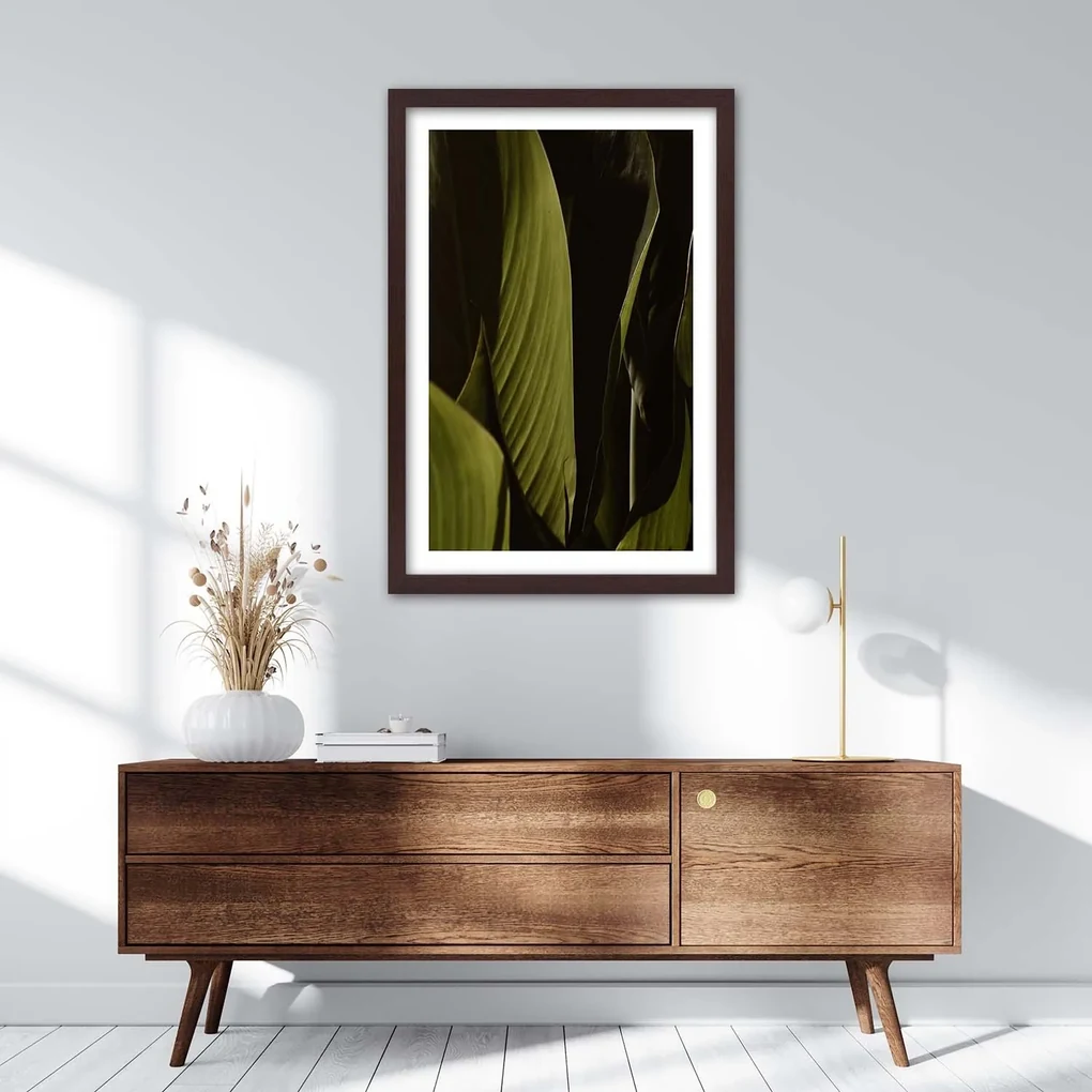 Gario Plagát Zelené listy trópov Farba rámu: Bez rámu, Rozmery: 40 x 60 cm