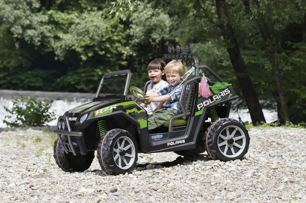 PegPerego Elektrické autíčko - POLARIS RANGER RZR 24V - ZELENÁ - MOTOR - 2 x 340 W - BATÉRIA - 24V / 12Ah  - 2023