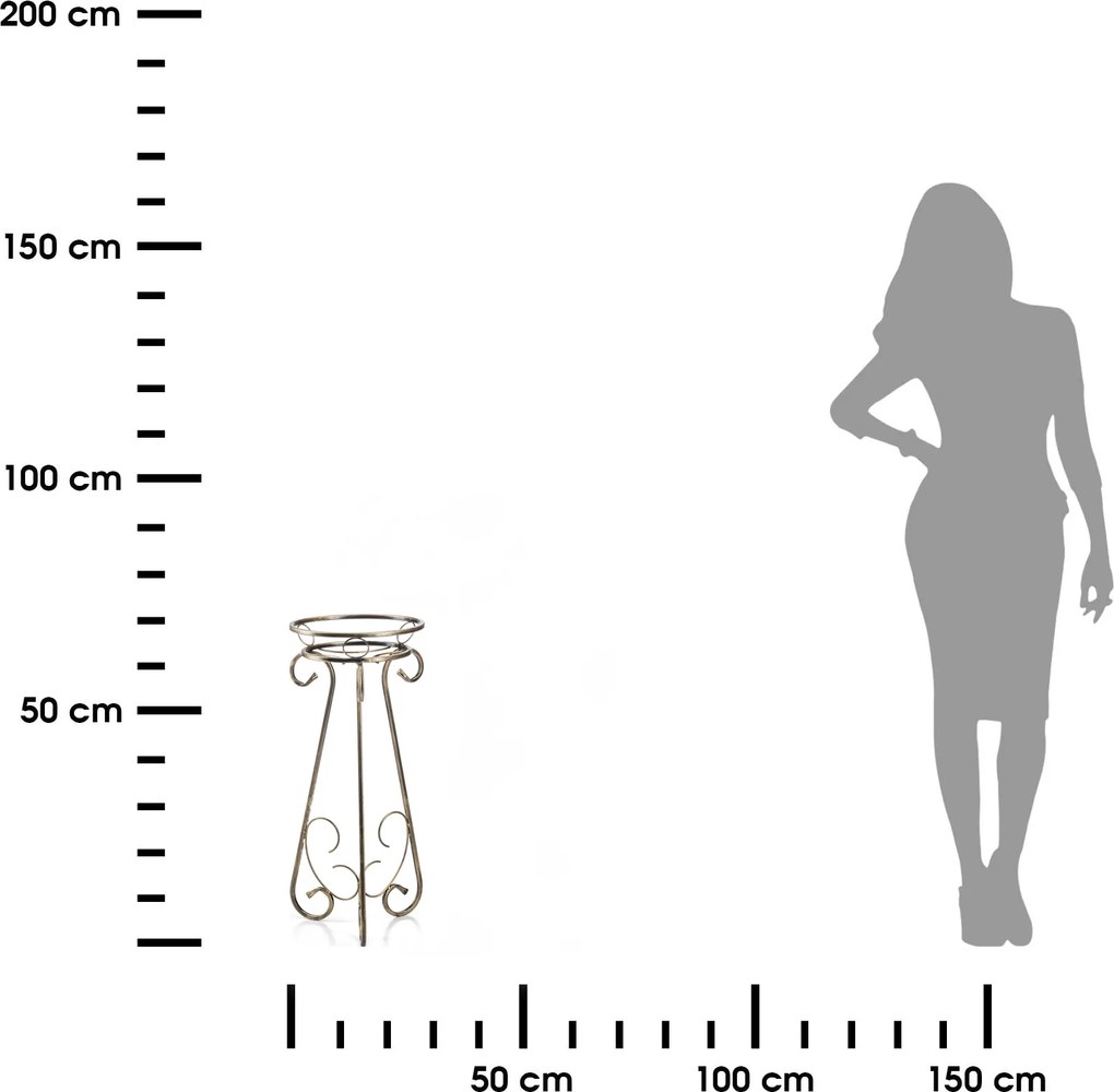STOJAN NA KVETINÁČ FIORINA 66X30 CM ZLATÁ