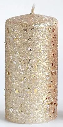 Vánoční svíčka GLAMOUR 7x10 cm zlatá