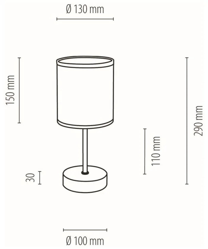 Stolová lampa MATEO, 1xMax.25W, vzorované textilné tienidlo, olejovaný dub