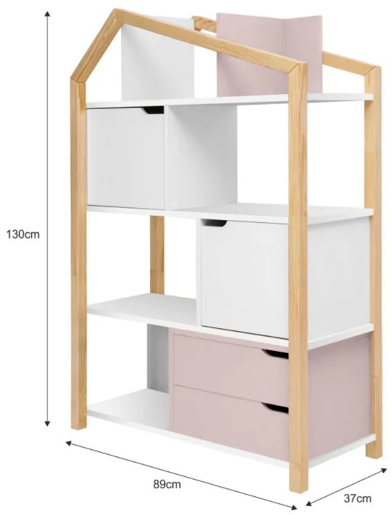 PROXIMA.store - Knižnica MANHATTAN Pheoby Flamingo - Bellamy