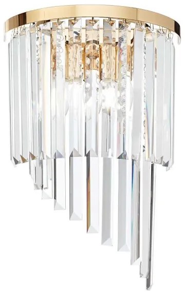 Ideal Lux - Krištáľové nástenné svietidlo CARLTON 3xE14/40W/230V zlatá