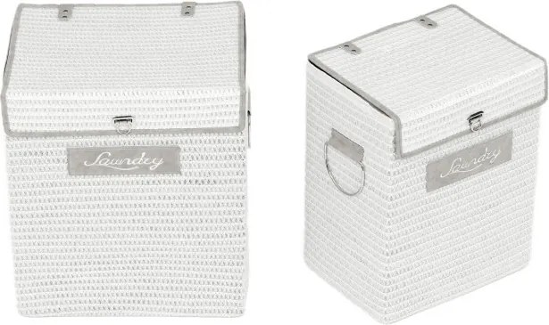 Set dvoch košov na prádlo biely DT3028 WT (2 ks)