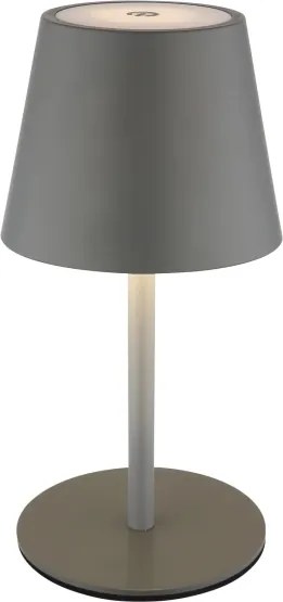 Globo 58488G-LED stmievateľná dotyková nabíjateľná vonkajšia stolná lampa VANNIE 3W/5V IP54 1800mAh sivá