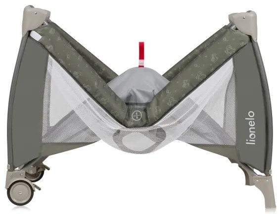 Lionelo - Cestovná postieľka SVEN PLUS béžovo-olivová